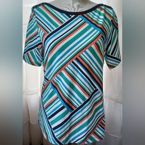 Christopher & Banks Striped Top PETITE MEDIUM
